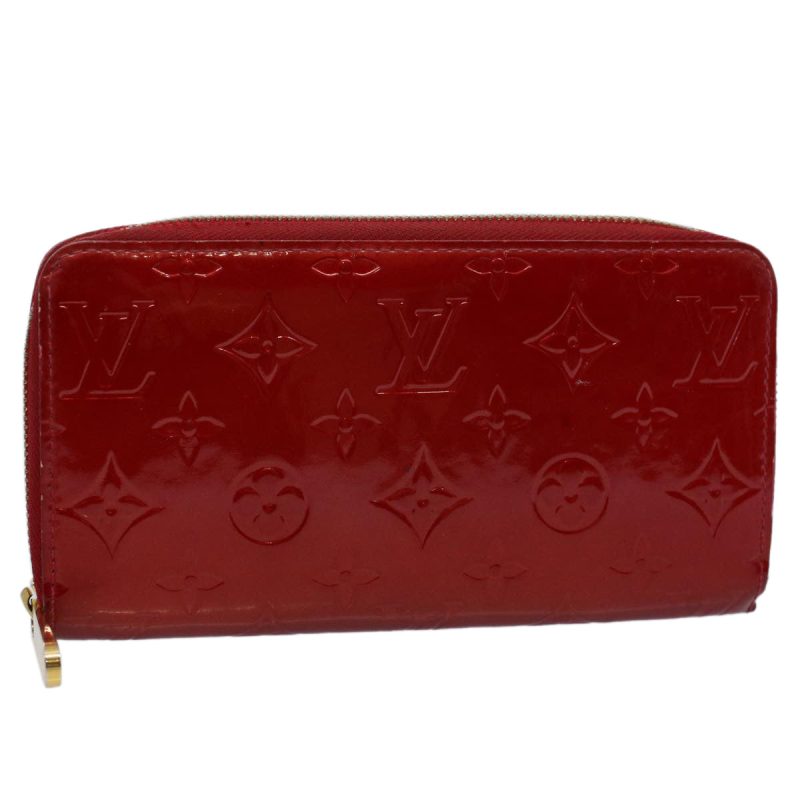 Louis Vuitton Monogram Vernis Zippy Wallet Long Wallet Red M91981  ep2496