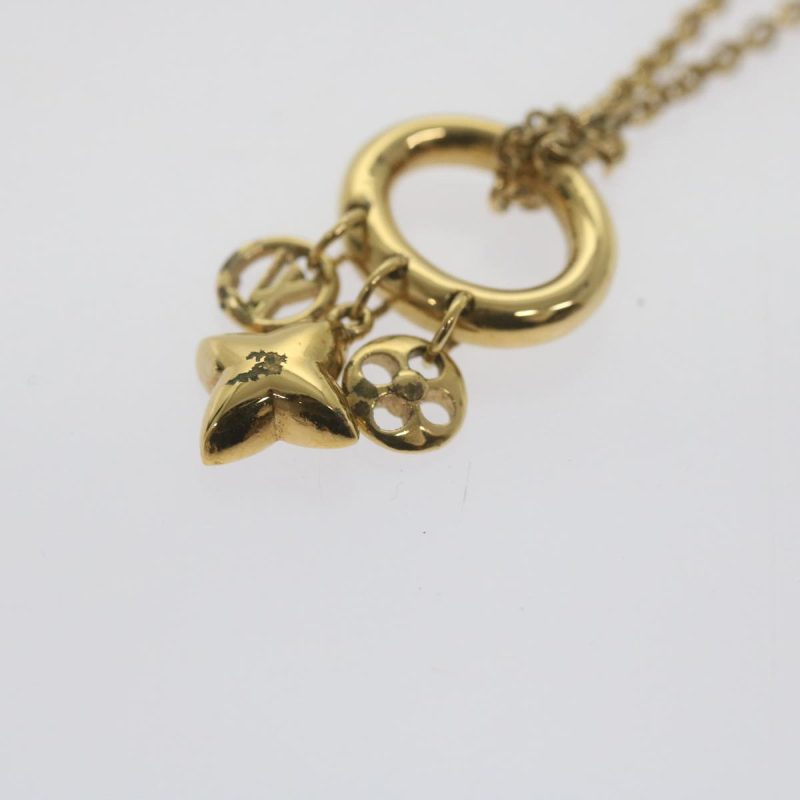 Louis Vuitton Koriemai Blooming Strass Necklace Gold Tone M00592  ep2501 - Image 4