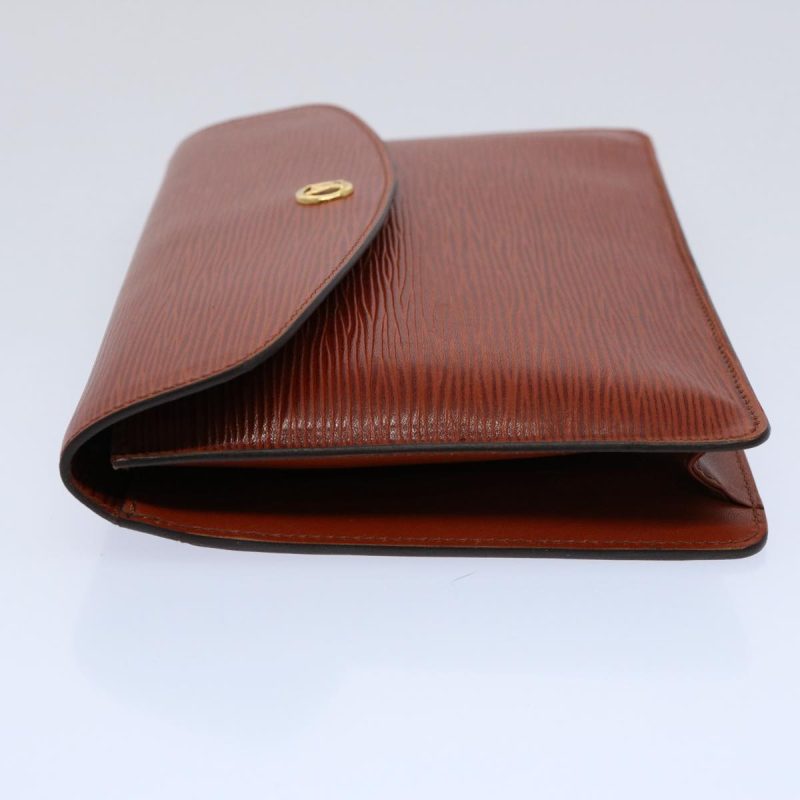 Louis Vuitton Epi Montaigne 23 Clutch Bag Brown M52663  ep2512 - Image 3