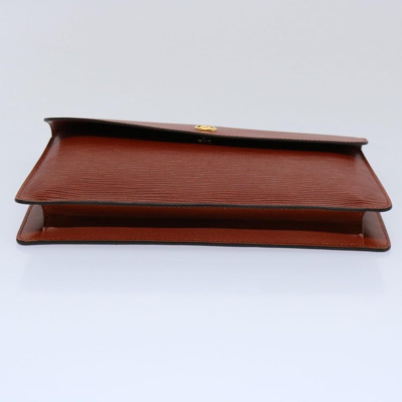 Louis Vuitton Epi Montaigne 23 Clutch Bag Brown M52663  ep2512 - Image 6