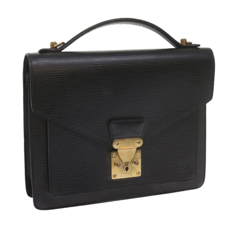 Louis Vuitton Epi Monceau 28 Hand Bag Black M52122  ep2519