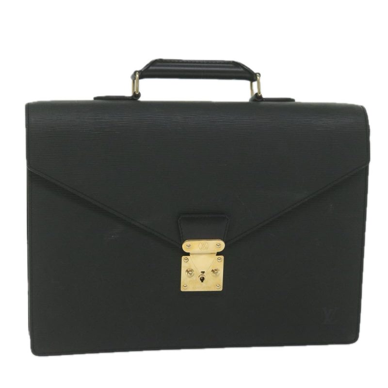 Louis Vuitton Epi Serviette Conseiller Briefcase Black M54422  ep2530