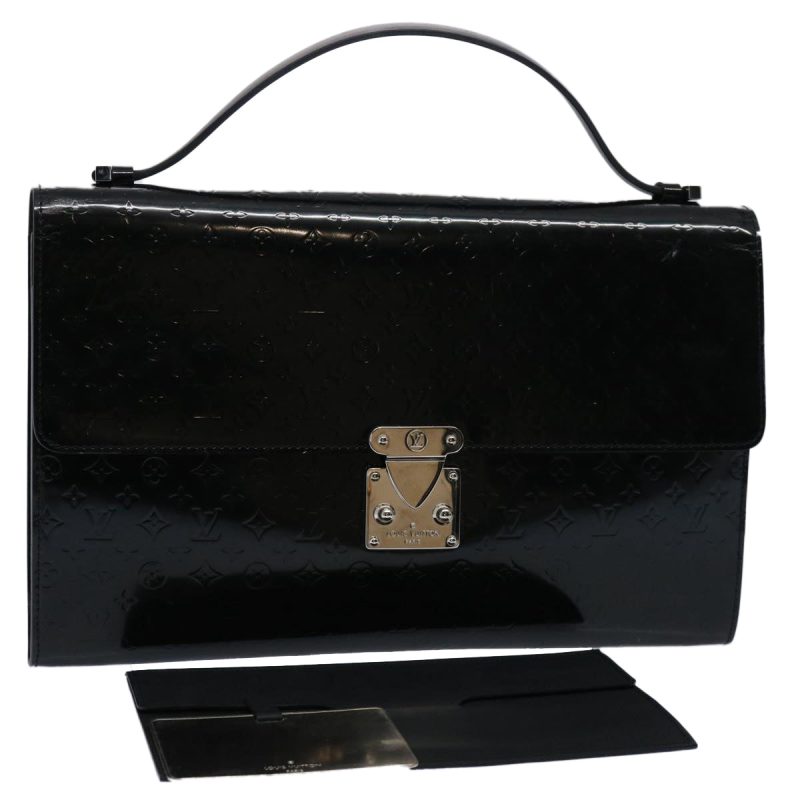 Louis Vuitton Monogram Mini Glace Anushka GM Hand Bag Black M92229 Auth ep2541