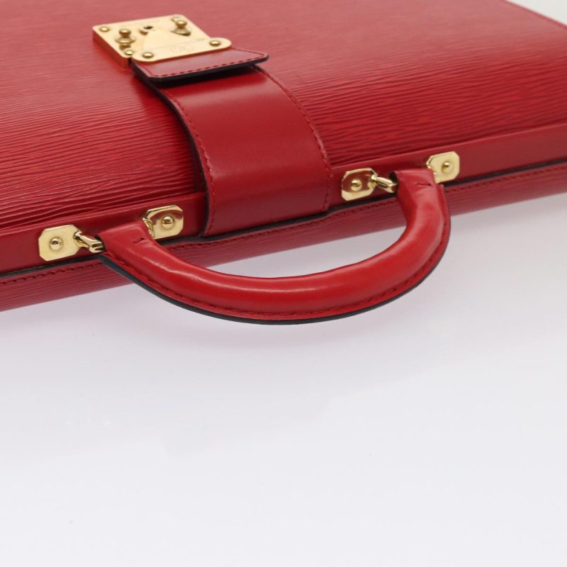 Louis Vuitton Epi Serviette Fermoir Business Bag Red  ep4682 - Image 7