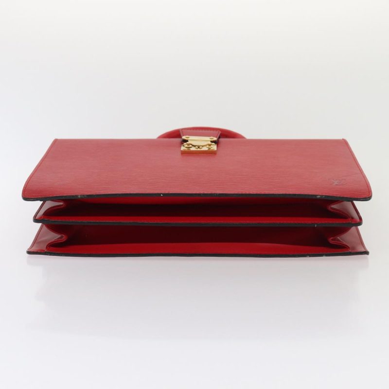Louis Vuitton Epi Serviette Fermoir Business Bag Red  ep4682 - Image 5