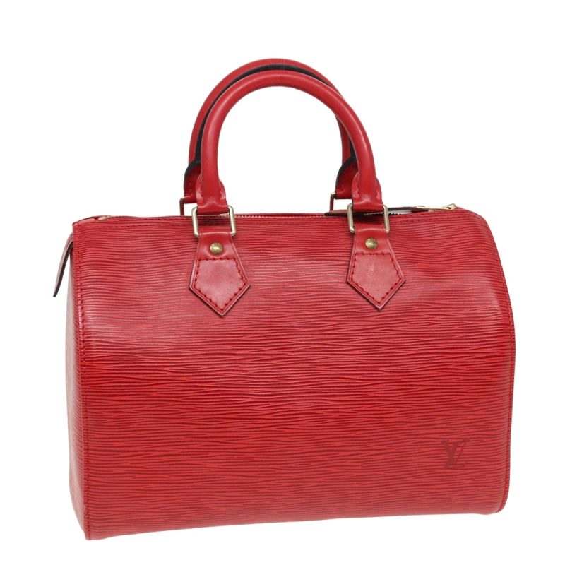 Louis Vuitton Epi Speedy 25 Hand Bag Castilian Red M43017  ep4763