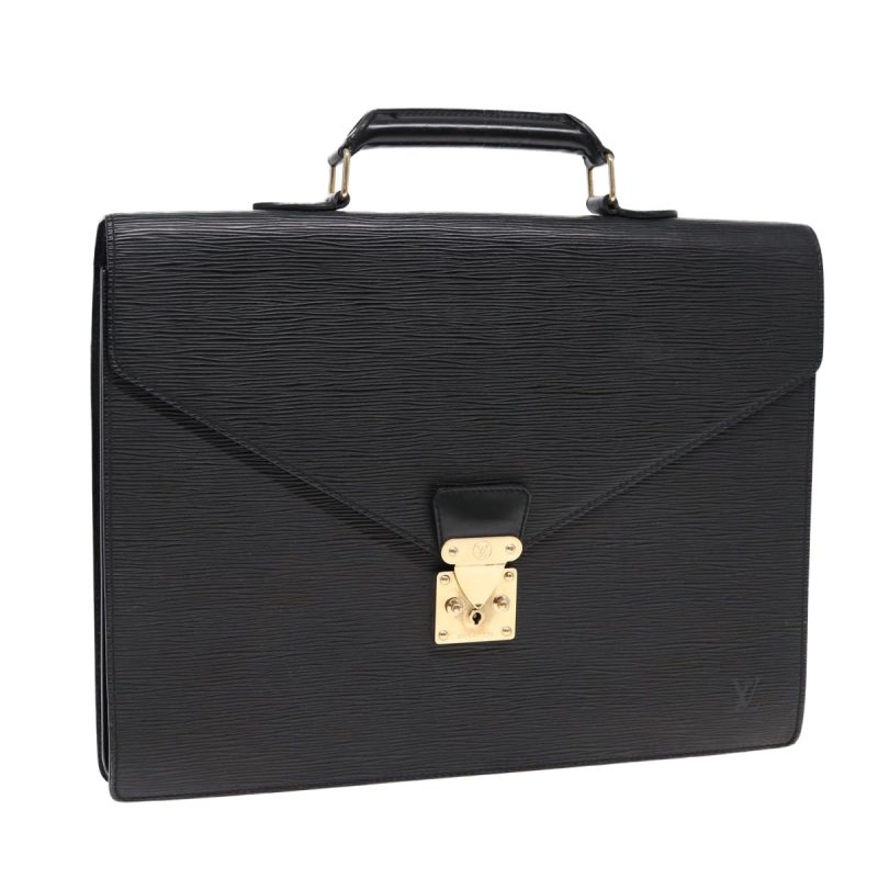 Louis Vuitton Epi Serviette Ambassador Business Bag Black M54412  ep5632