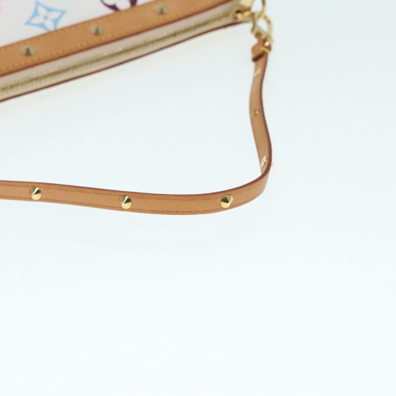 Louis Vuitton Monogram Multicolor Pochette Pouch White M92649  ep5710 - Image 7