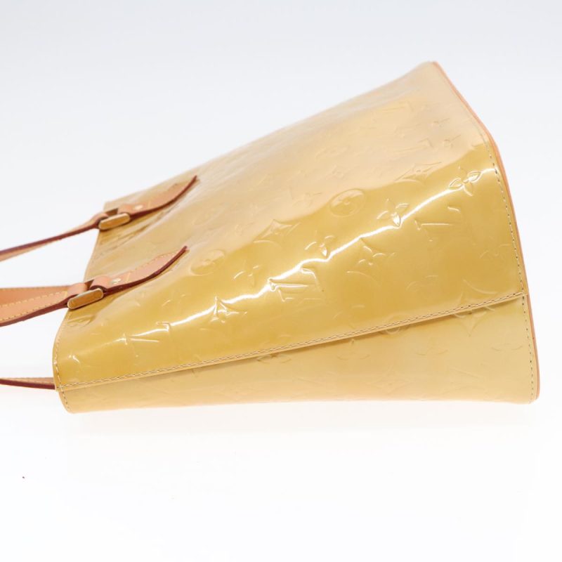 Louis Vuitton Monogram Vernis Houston Hand Bag Beige M91004  ep5730 - Image 4