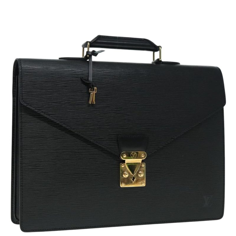 Louis Vuitton Epi Serviette Conseiller Business Bag Black M54422  ep5810
