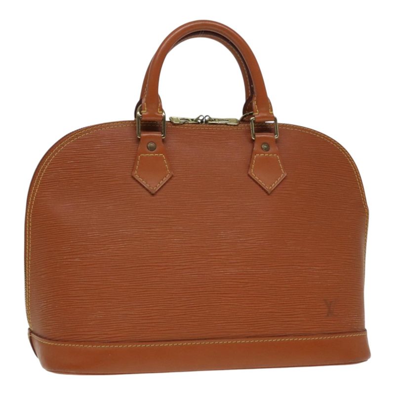 Louis Vuitton Epi Alma Hand Bag Brown Zipangu Gold M52148  ep5863