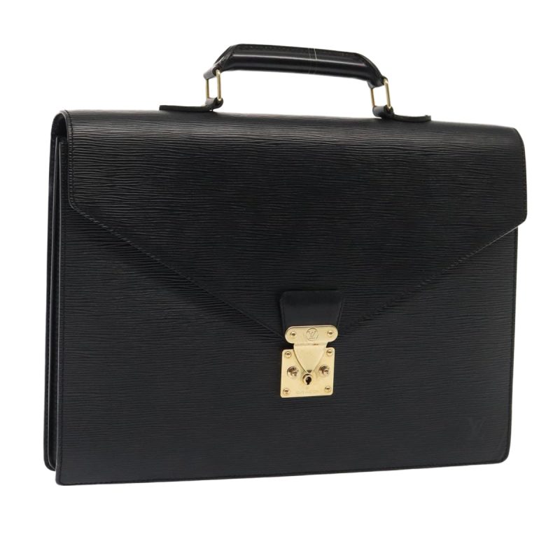 Louis Vuitton Epi Serviette Ambassador Business Bag Black M54412  ep5864