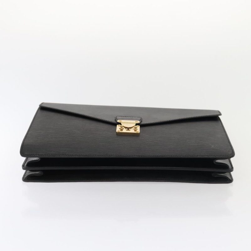 Louis Vuitton Epi Serviette Ambassador Business Bag Black M54412  ep5864 - Image 5