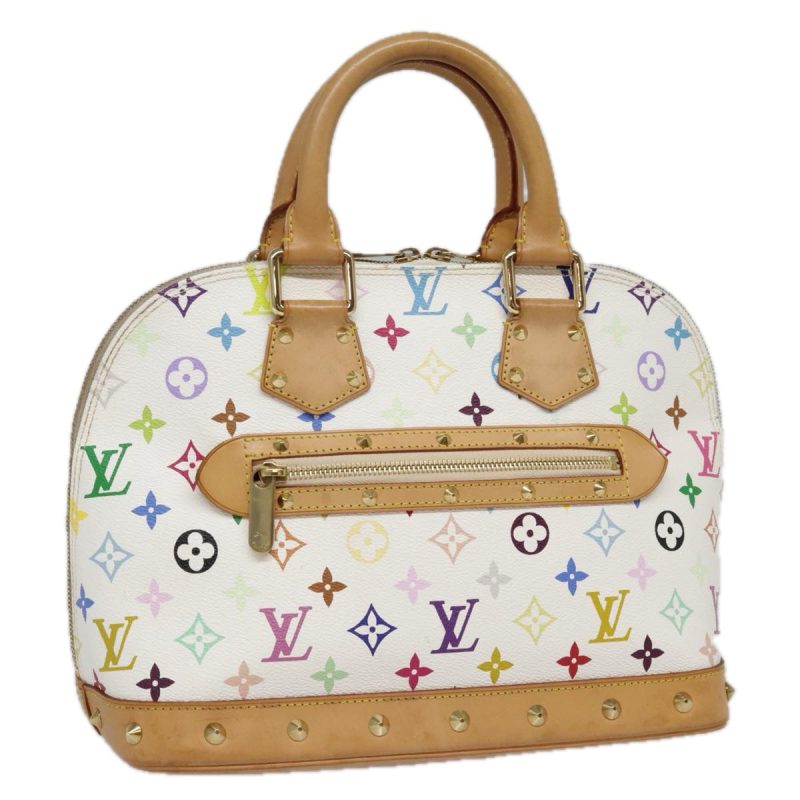 Louis Vuitton Monogram Multicolor Alma Hand Bag White M92647  ep5868A