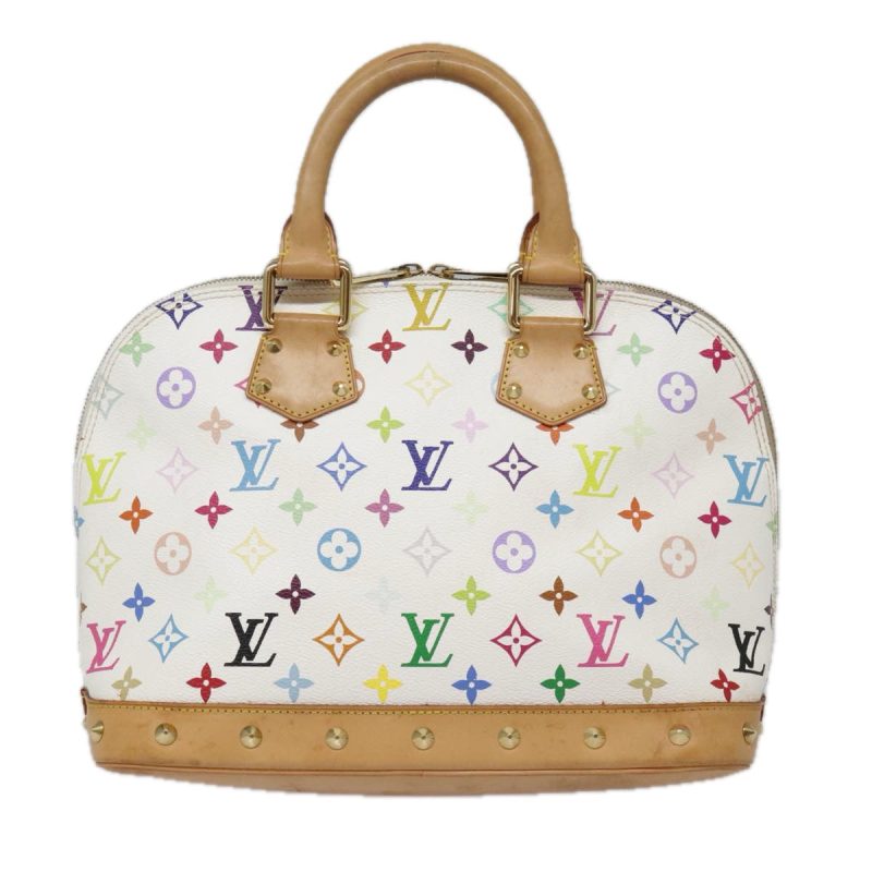 Louis Vuitton Monogram Multicolor Alma Hand Bag White M92647  ep5868A - Image 2