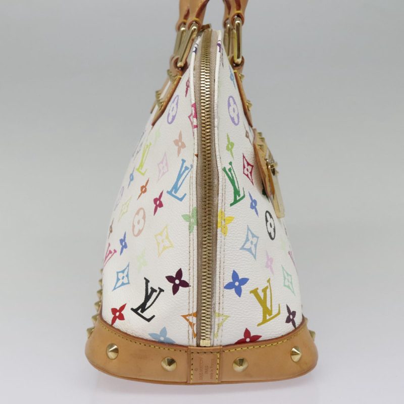 Louis Vuitton Monogram Multicolor Alma Hand Bag White M92647  ep5868A - Image 4