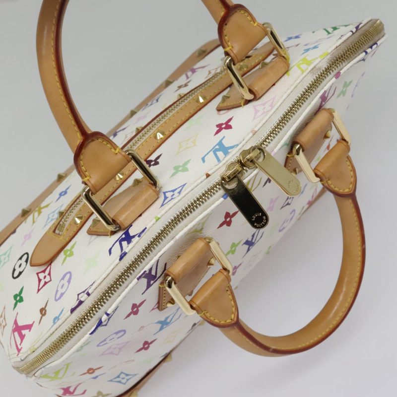 Louis Vuitton Monogram Multicolor Alma Hand Bag White M92647  ep5868A - Image 7