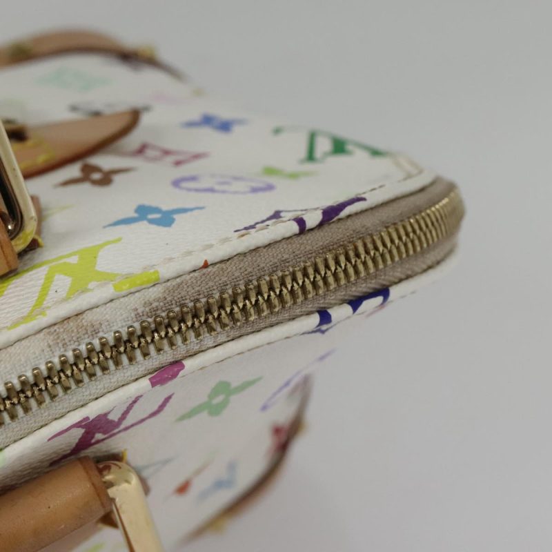 Louis Vuitton Monogram Multicolor Alma Hand Bag White M92647  ep5868A - Image 8