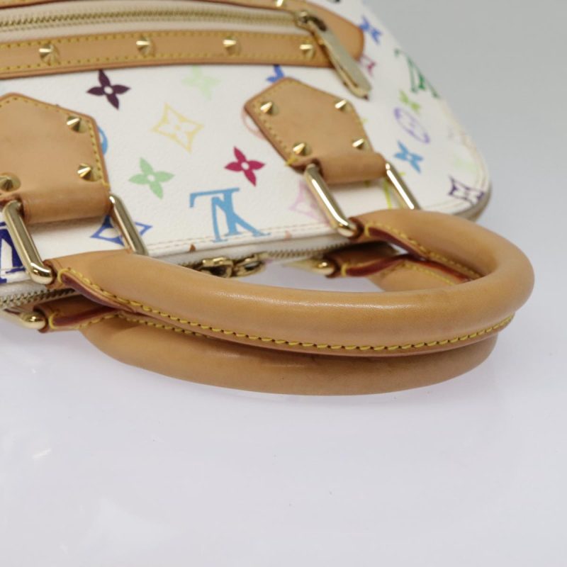 Louis Vuitton Monogram Multicolor Alma Hand Bag White M92647  ep5868A - Image 9