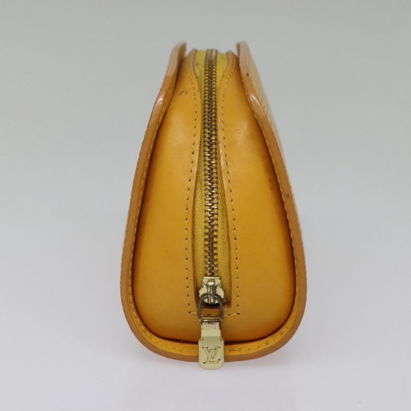 Louis Vuitton Epi Dauphine PM Pouch Yellow M48449  ep6047 - Image 4