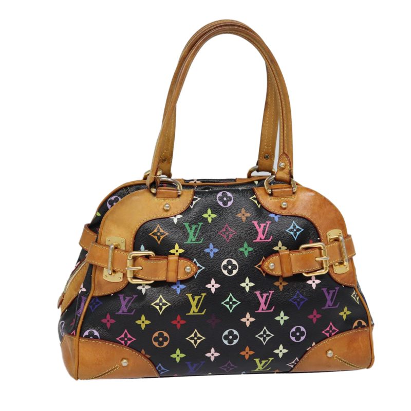 Louis Vuitton Monogram Multicolor Claudia Hand Bag Black M40194  fm3735