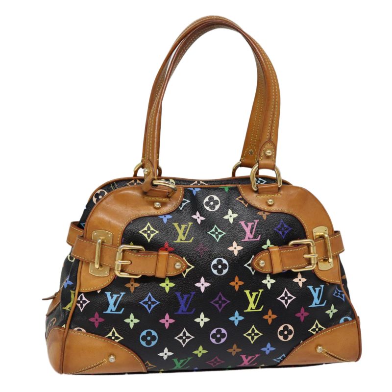 Louis Vuitton Monogram Multicolor Claudia Hand Bag Black M40194  fm3736