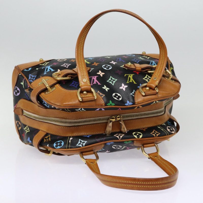 Louis Vuitton Monogram Multicolor Claudia Hand Bag Black M40194  fm3736 - Image 6
