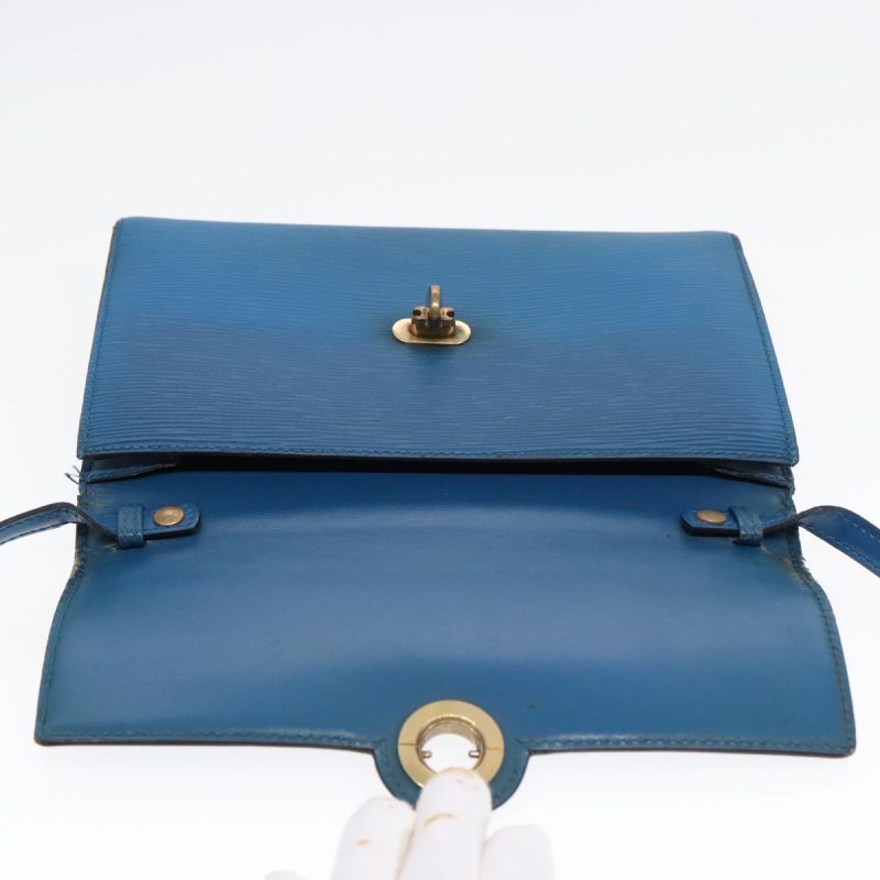 Louis Vuitton Epi Pochette Arche Shoulder Bag Blue M52575  fm3846 - Image 9