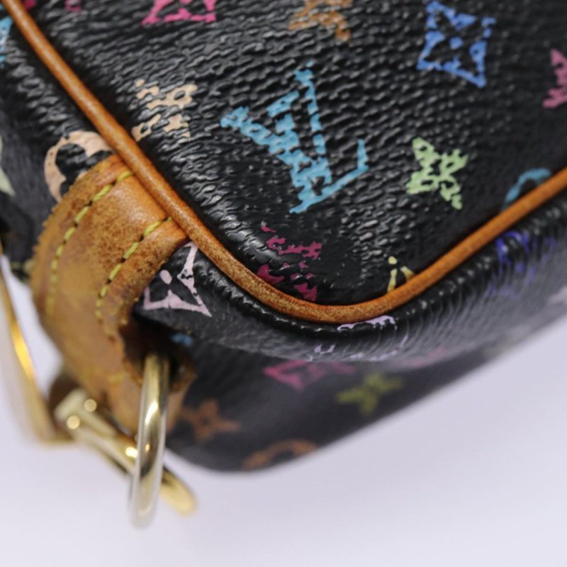 Louis Vuitton Monogram Multicolor Trousse Wapity Pouch Black M58034 Auth hk1642 - Image 7