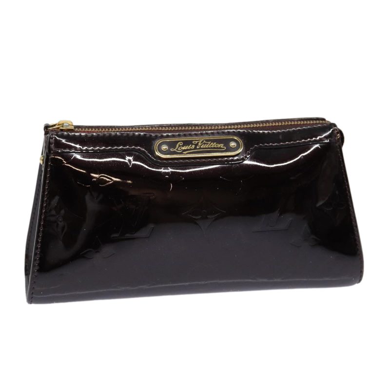 Louis Vuitton Vernis Trousse Cosmetic Cosmetic Pouch Amarante M93565 Auth hk1647