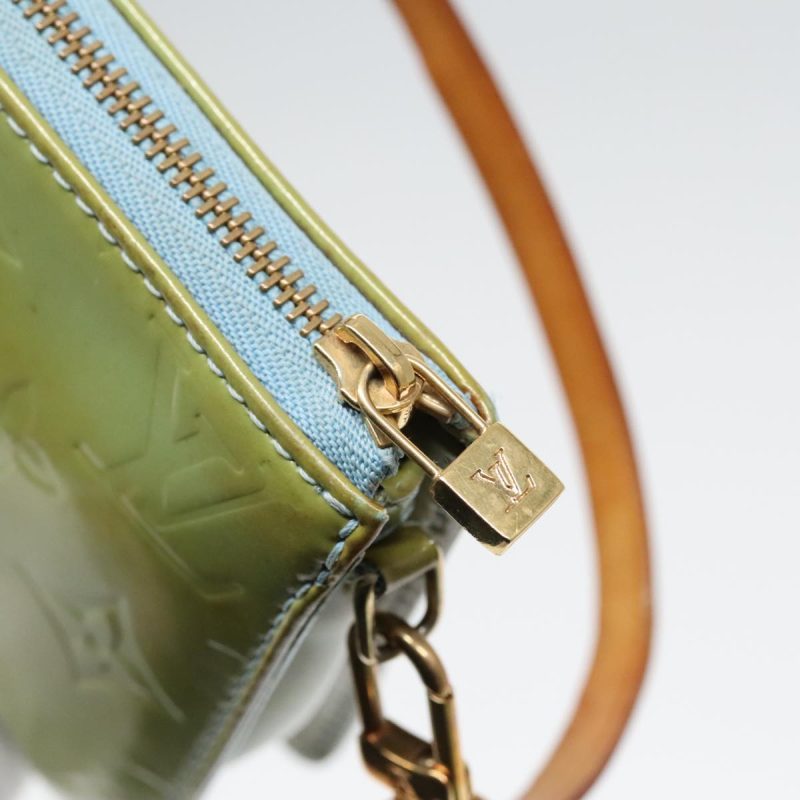 Louis Vuitton Monogram Vernis Lexington Pouch Baby Blue M91011  hk1683 - Image 9