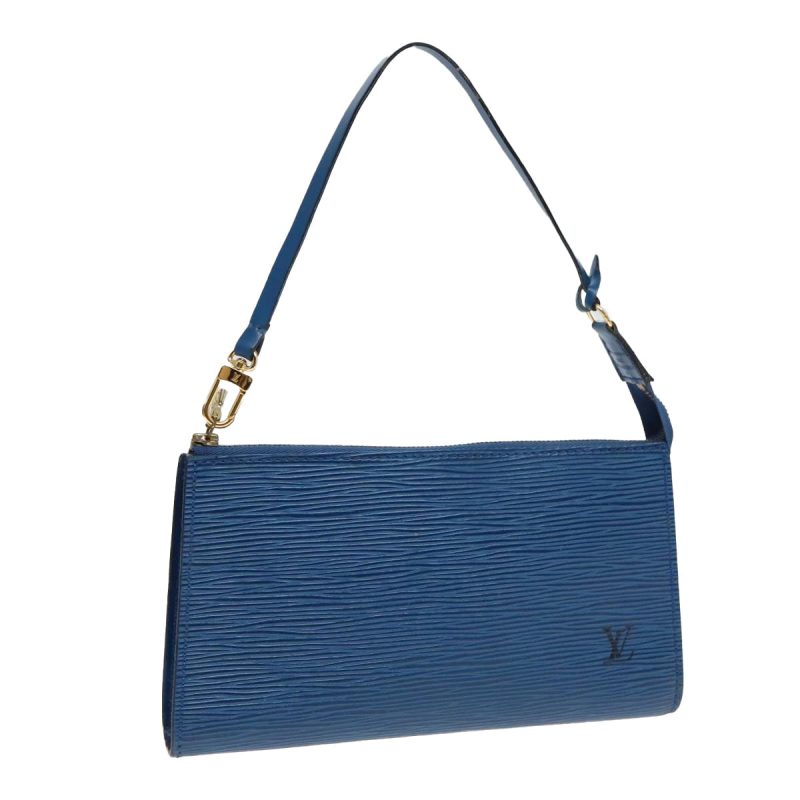 Louis Vuitton Epi Pochette Accessoires Pouch Blue M52985  hk1689
