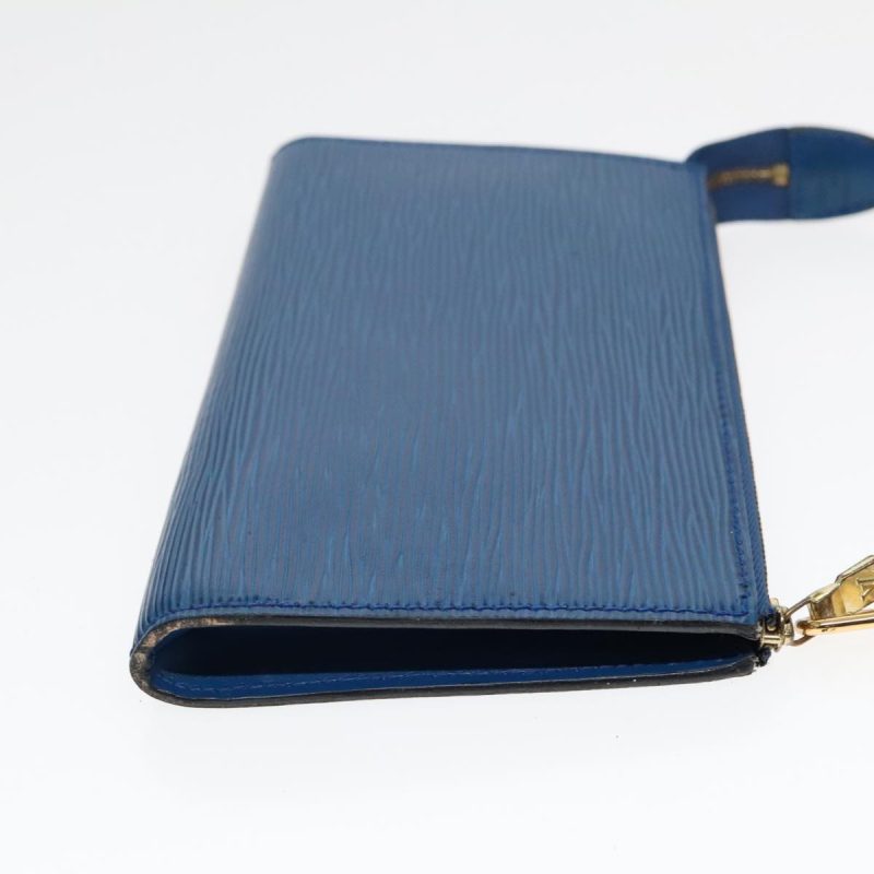 Louis Vuitton Epi Pochette Accessoires Pouch Blue M52985  hk1689 - Image 4