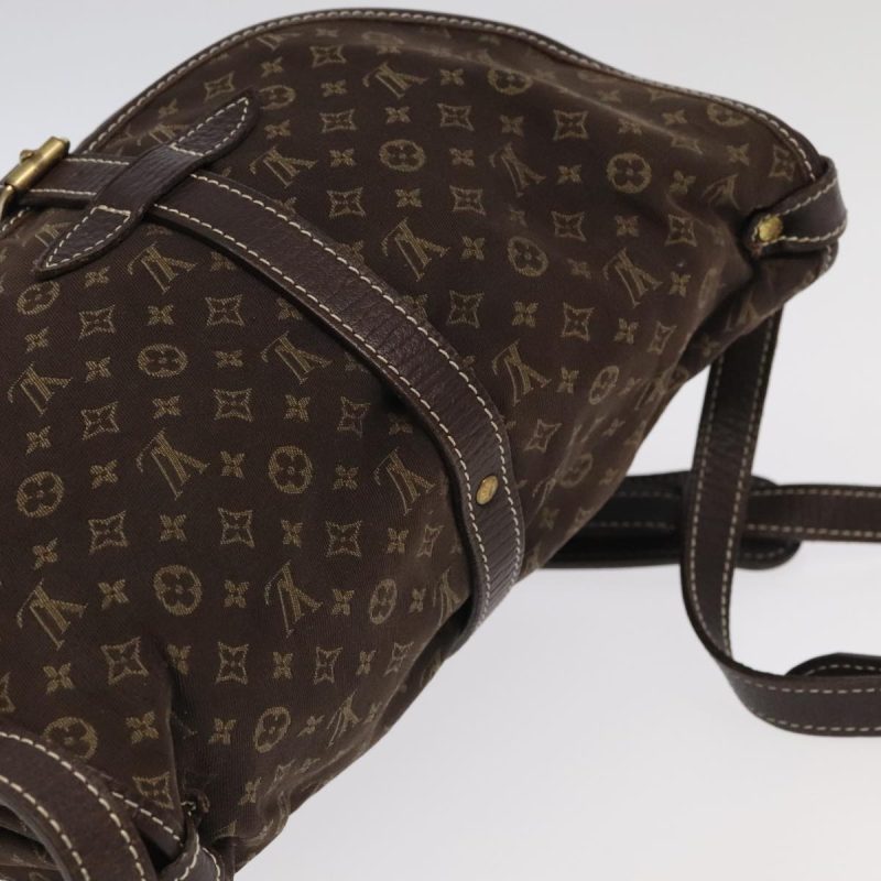 Louis Vuitton Monogram Mini Lin Saumur PM Shoulder Bag Ebene M95227 Auth hk1691 - Image 6