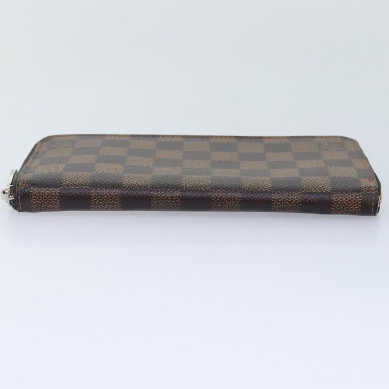 Louis Vuitton Damier Ebene Zippy Wallet Vertical Long Wallet N61207 Auth hk1692 - Image 3