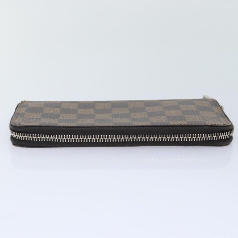 Louis Vuitton Damier Ebene Zippy Wallet Vertical Long Wallet N61207 Auth hk1692 - Image 4