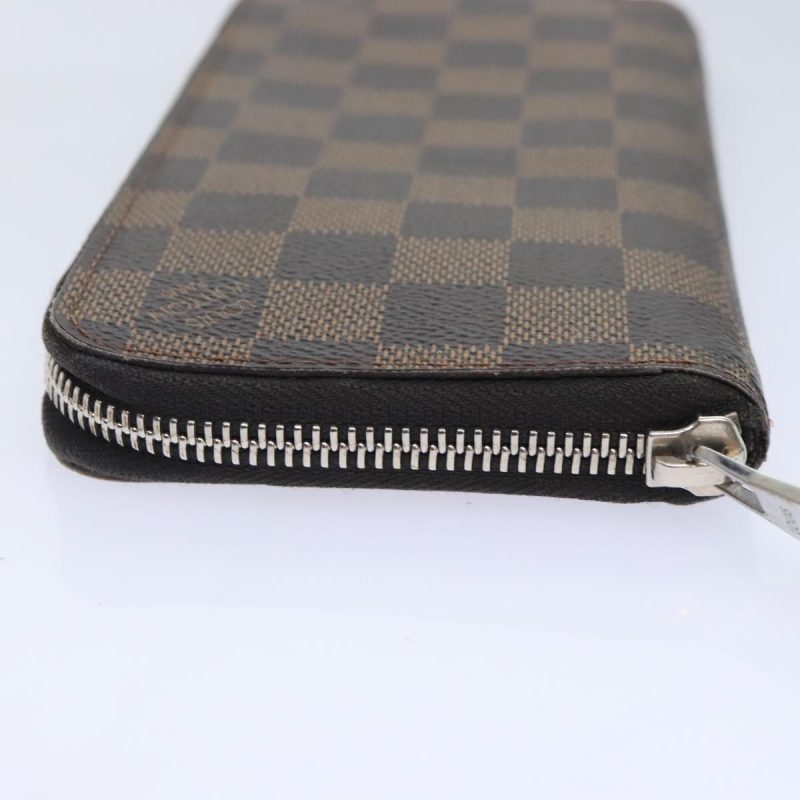 Louis Vuitton Damier Ebene Zippy Wallet Vertical Long Wallet N61207 Auth hk1692 - Image 5