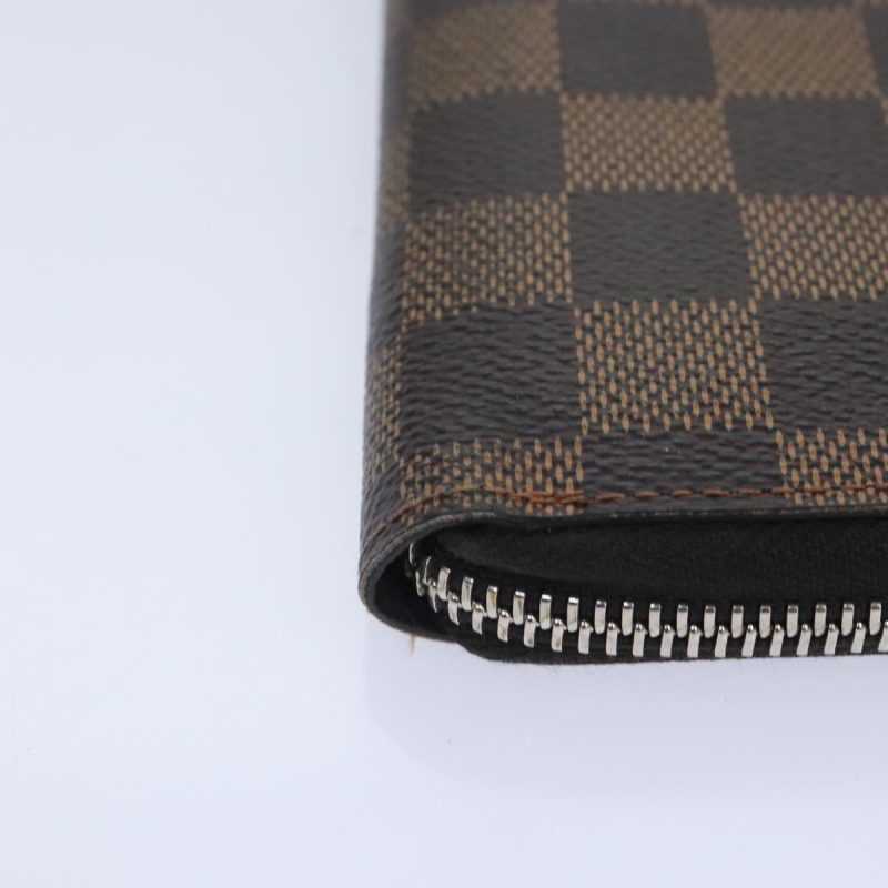Louis Vuitton Damier Ebene Zippy Wallet Vertical Long Wallet N61207 Auth hk1692 - Image 7