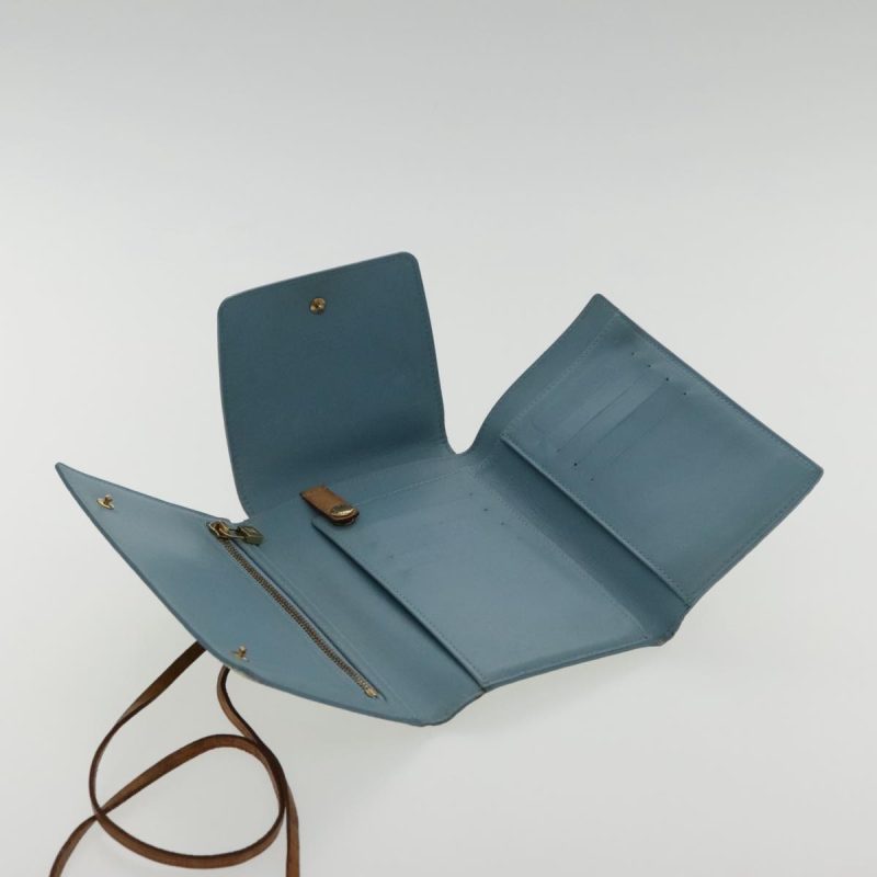Louis Vuitton Monogram Vernis Walker Wallet Baby Blue M91073  hk1693 - Image 9