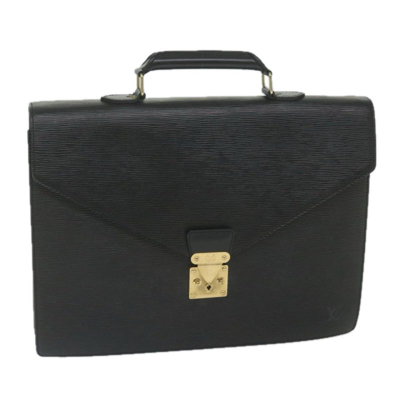 Louis Vuitton Epi Serviette Conseiller Briefcase Black M54422  hk936
