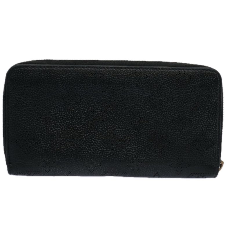 Louis Vuitton Monogram Mahina Zippy Wallet Long Wallet Black M61867 Auth hk971 - Image 2