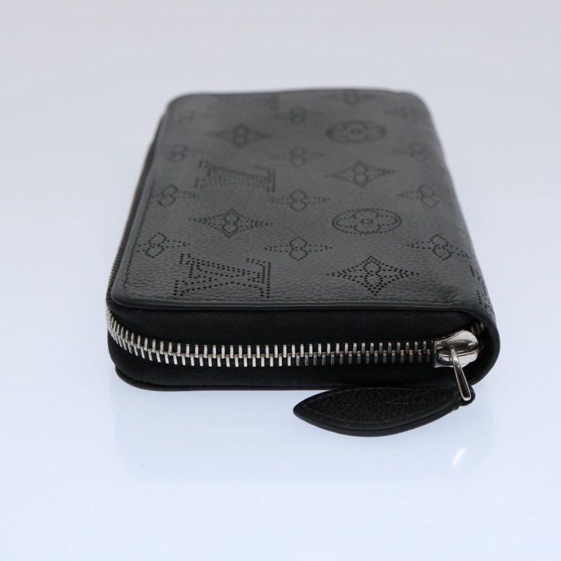 Louis Vuitton Monogram Mahina Zippy Wallet Long Wallet Black M61867 Auth hk971 - Image 3