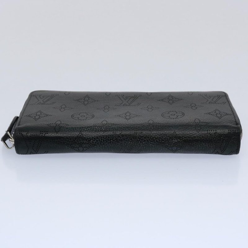 Louis Vuitton Monogram Mahina Zippy Wallet Long Wallet Black M61867 Auth hk971 - Image 6