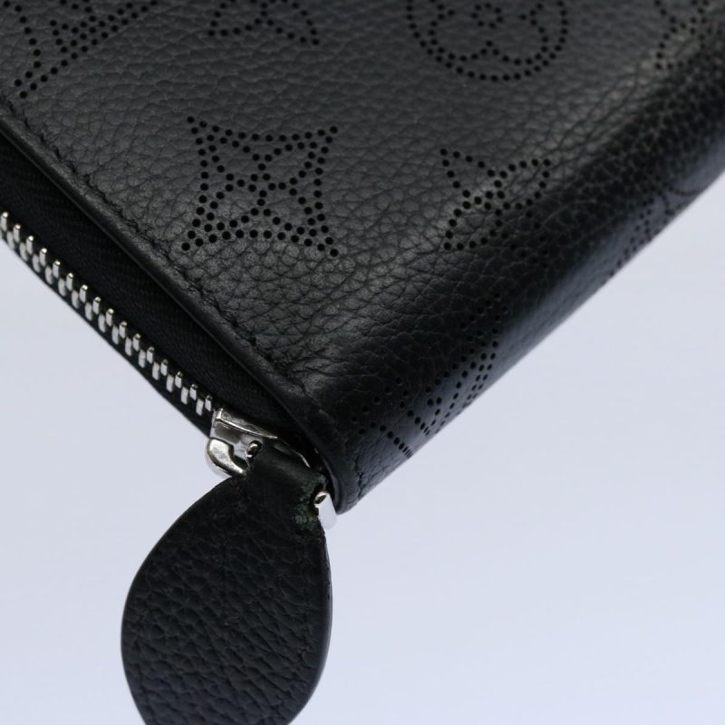 Louis Vuitton Monogram Mahina Zippy Wallet Long Wallet Black M61867 Auth hk971 - Image 7