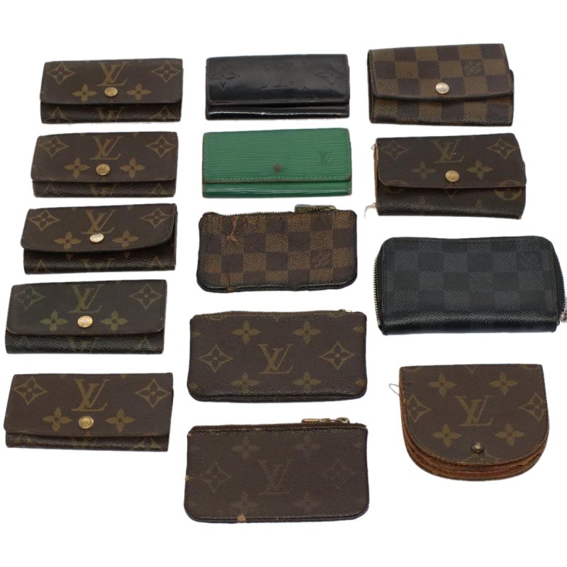 Louis Vuitton Monogram Epi Vernis Key Case Coin Purse 13Set Green  ki3760