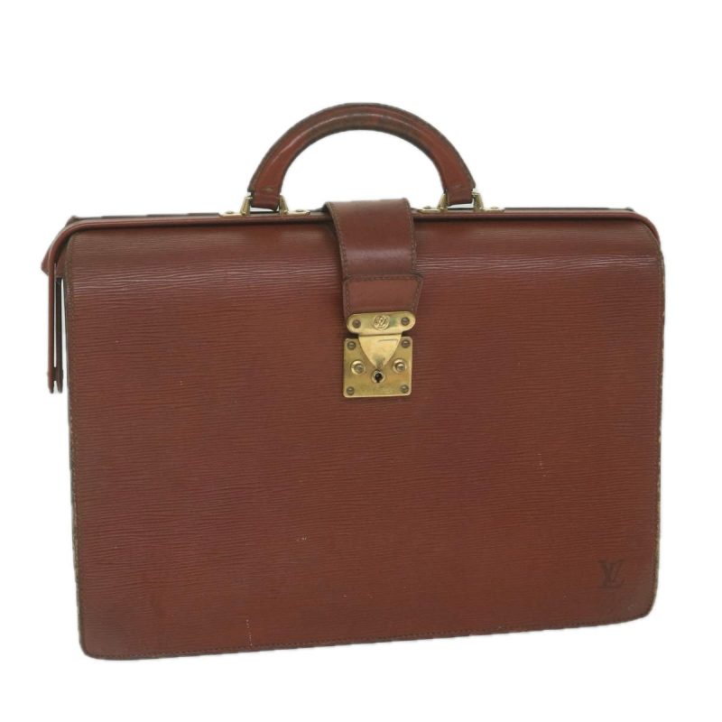 Louis Vuitton Epi Serviette Fermoir Briefcase Brown  ki3816