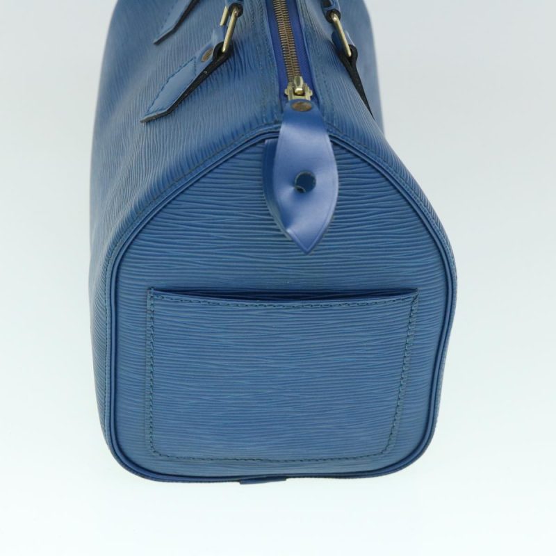 Louis Vuitton Epi Speedy 25 Hand Bag Toledo Blue M43015  ki3838 - Image 4