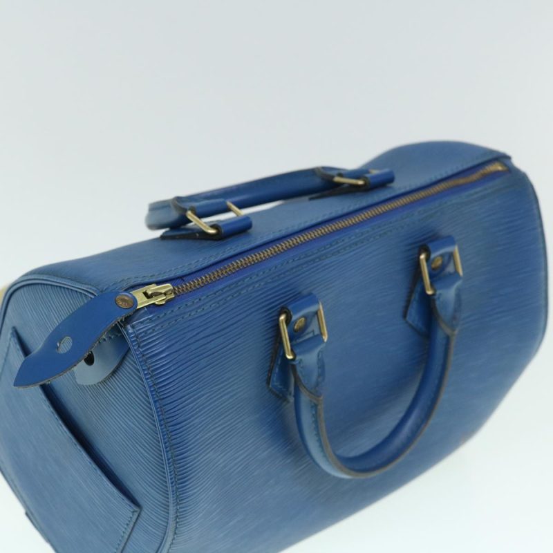 Louis Vuitton Epi Speedy 25 Hand Bag Toledo Blue M43015  ki3838 - Image 6