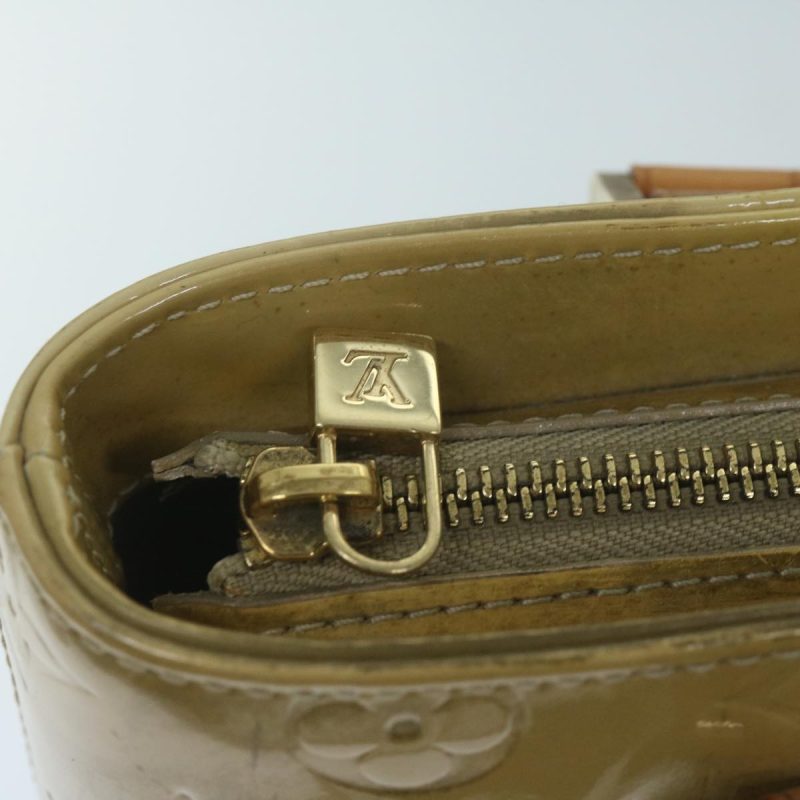 Louis Vuitton Monogram Vernis Houston Hand Bag Beige M91004  ki3873 - Image 10