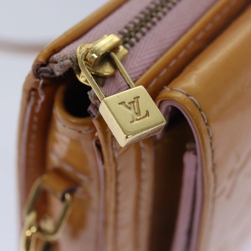 Louis Vuitton Monogram Vernis Motto Pouch Marshmallow Pink M91312  ki4629 - Image 10